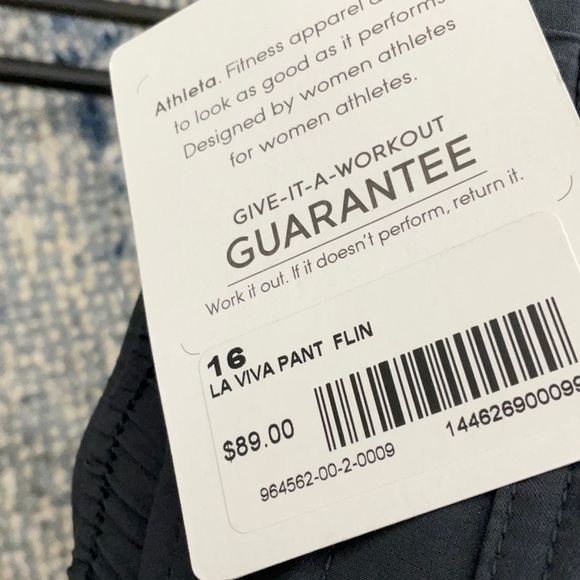 NWT Athleta Dark Grey athletic Pants - Picture 5 of 5
